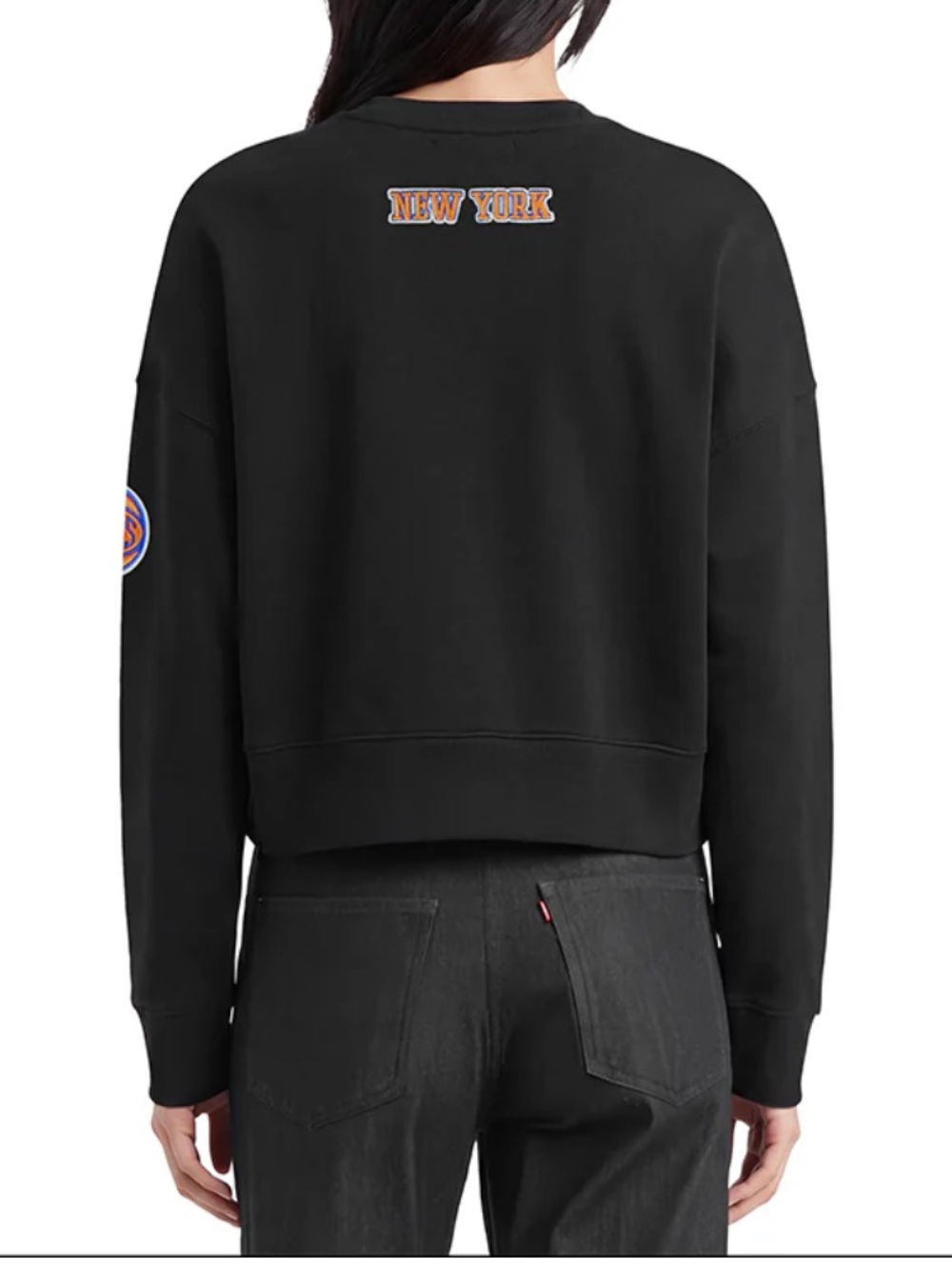 NEW NBA NEW YORK KNICKS CLASSIC WOMEN'S FLEECE CREWNECK - Picture 2 of 2